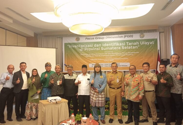 FGD Inventarisasi Dan Identifikasi Tanah Ulayat di Provinsi Sumatera Selatan