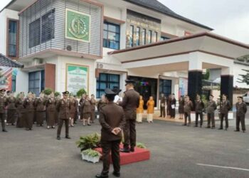 Kejari Tanggamus Melaksanakan Upacara Peringatan HBA Ke-63