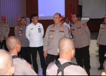 Kapolda Sumsel, Irjen Pol A Rachmad Wibowo SIK memberikan arahan kepada casis Diktukba Polri Gelombang II TA 2023