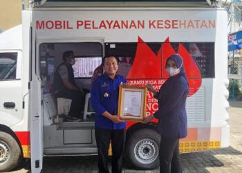 Samsat Palembang IV Menggelar Donor Darah Dan Cek Kesehatan Gratis