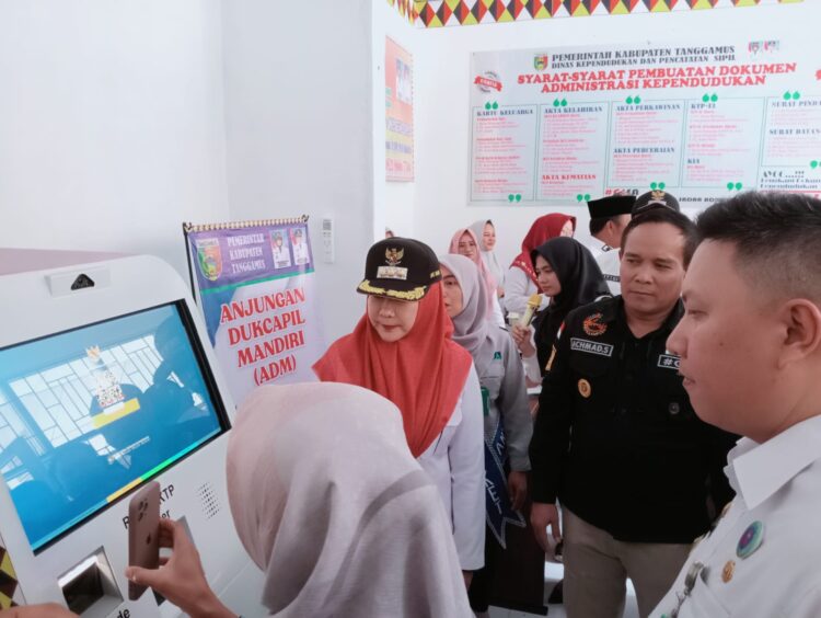 Bupati Tanggamus Hadiri Launching Anjungan Dukcapil Mandiri