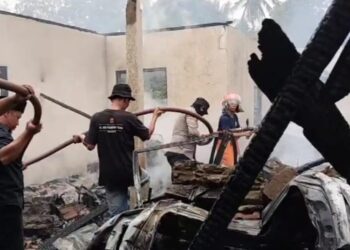 Polsek Sumberejo Identifikasi Kebakaran Rumah di Pekon Tegal Binangun