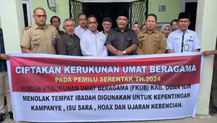 Deklarasi Damai, FKUB Ogan Ilir Himbau Tidak Kampanye Ditempat Ibadah