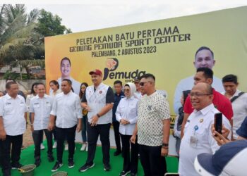 Peletakan Batu Pertama Pembangunan Gedung Olahraga Pemuda Sport Center
