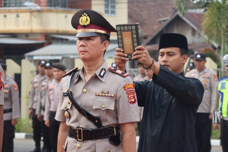 Upacara Serah Terima Jabatan Kapolsek Babat Toman