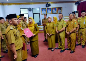 Bupati Tanggamus Diakhiri Masa Jabatan Melantik 84 Pegawai 