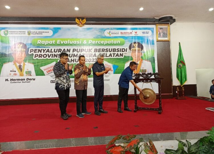 Rapat Evaluasi Dan Percepatan Penyaluran Pupuk Bersubsidi Provinsi Sumatera Selatan Tahun 2023