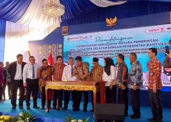 Penandatanganan Kesepkatan Kerjasama Antara Pemerintah Provinsi Sumatera Selatan Dengan Pemerintah Kabupaten Banyuasin