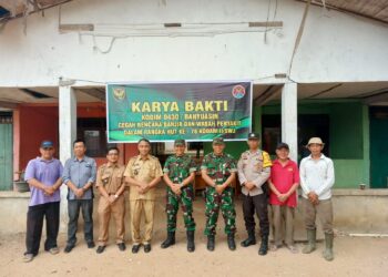 Kodim 0430/Banyuasin Gelar Karya Bakti Untuk Mencegah Bencana Banjir Dan Wabah Penyakit Dalam Rangka HUT Ke-78