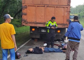 Diduga Pelaku, Dua Orang Pengendara Sepeda Motor Terlibat Laka Lantas, Ada Senjata Api