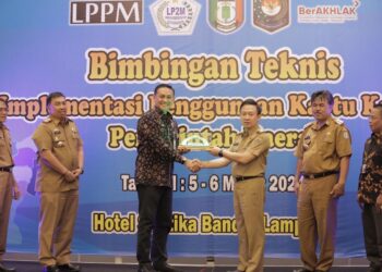 Pj.Bupati Pringsewu Buka Bimtek Implementasi Kartu Kredit Pemerintah Daerah