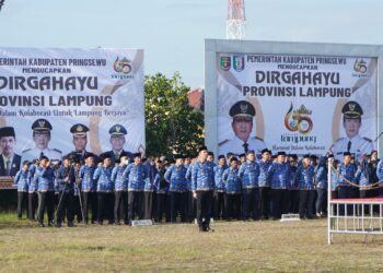 Pemkab Pringsewu Gelar Upacara HUT ke-60 Provinsi Lampung