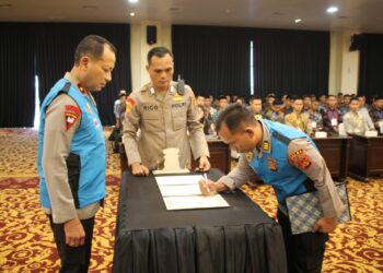 Penandatanganan Pakta Integritas Dan Pembacaan Sumpah Penerimaan Polri 2024