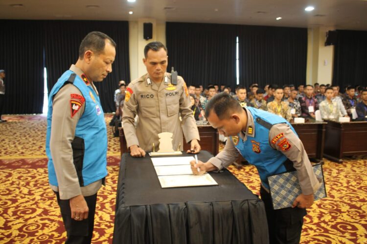 Penandatanganan Pakta Integritas Dan Pembacaan Sumpah Penerimaan Polri 2024