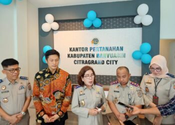 Peresmian Loket Layanan Dan Posko PTSL Kantor Pertanahan Kabupaten Banyuasin di lingkungan Citra Grand City (CGC)
