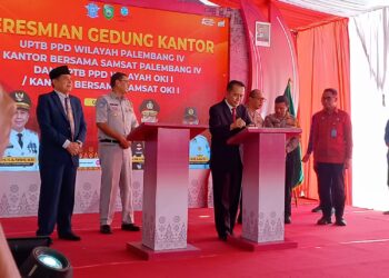 Peresmian Kantor Samsat Palembang IV dan OKI, Yang Lansung Diresmikan PJ Gubernur Sumsel