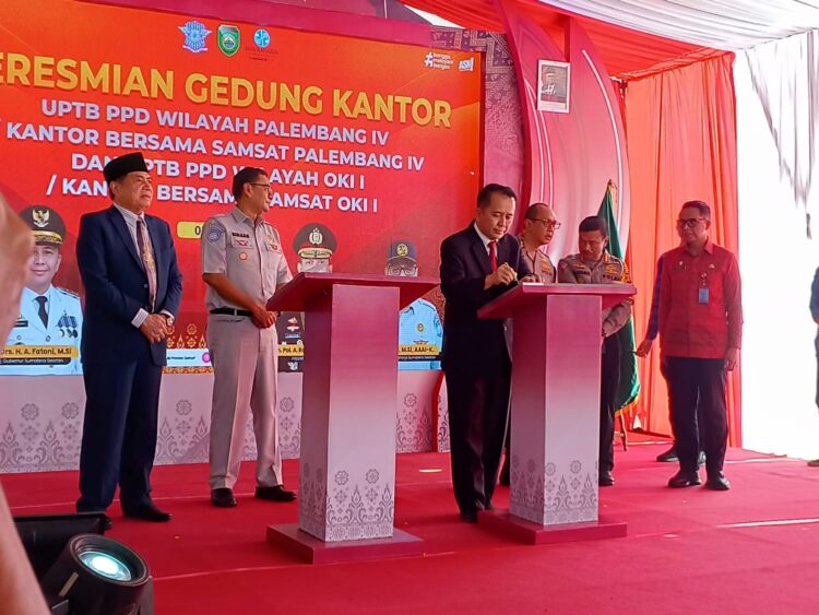 Peresmian Kantor Samsat Palembang IV dan OKI, Yang Lansung Diresmikan PJ Gubernur Sumsel