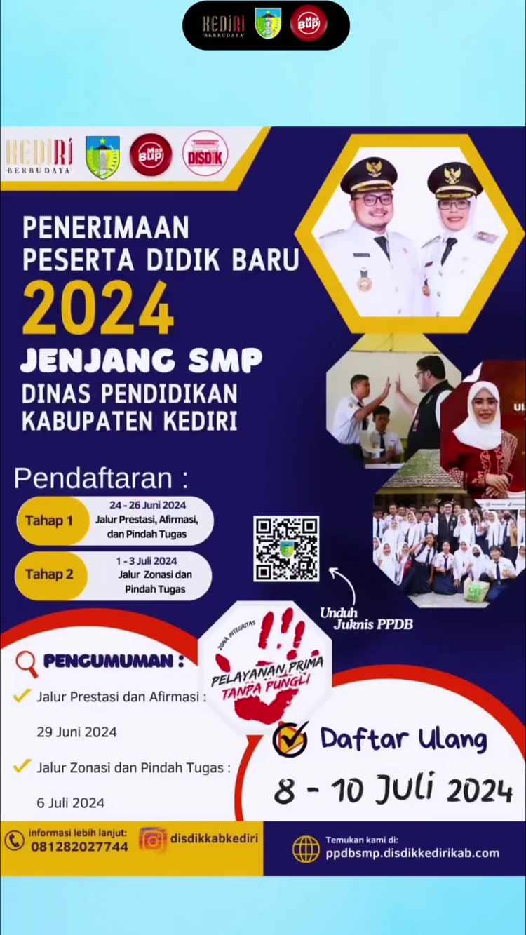 Pendaftaran Peserta Didik Baru Jenjang SMP 2024