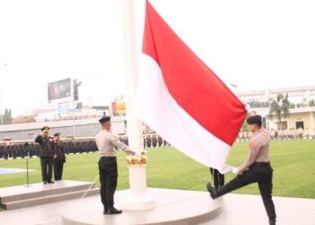 Polda Sumsel Menggelar Upacara Dalam Rangka  Hari Lahir Pancasila Tahun 2024