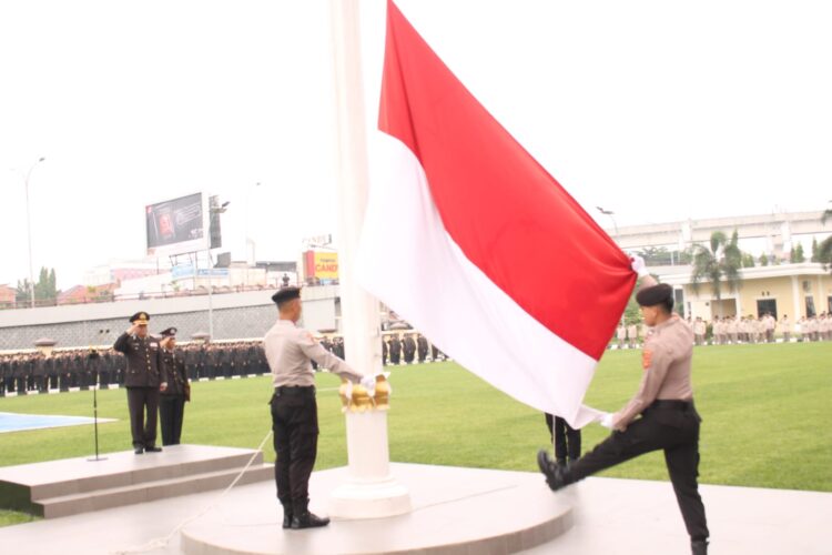 Polda Sumsel Menggelar Upacara Dalam Rangka Hari Lahir Pancasila Tahun 2024