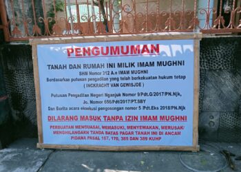 Impi Yusnandar S.Sos.SH.MH. M.AP. MM. Menangkan Kasus Sengketa Tanah dan Rumah di Jln. Barito Nganjuk
