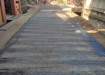 Pengaspalan Jalan Mesjid Nurul Amal di Pekon Wates ,Pringsewu Diduga Asal Asalan