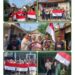 Jajaran Pengurus Dan Anggota DPC GWI Pesawaran Membagikan Bendera Merah Putih Di Desa Sukajaya Lempasing.