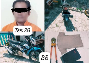 Polres Nganjuk amankan Pelaku Pencurian Besi Beton Milik PT Ometraco Arya Samanta