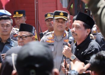 Kapolres Nganjuk Pimpin Langsung Pam Unras Damai Aliansi Mahasiswa Nganjuk