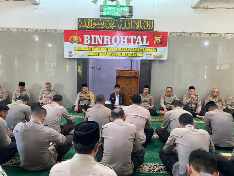 Polres Nganjuk Gelar Program Pembinaan Rohani dan Mental dalam Upaya Penguatan Keimanan dan Keikhlasan