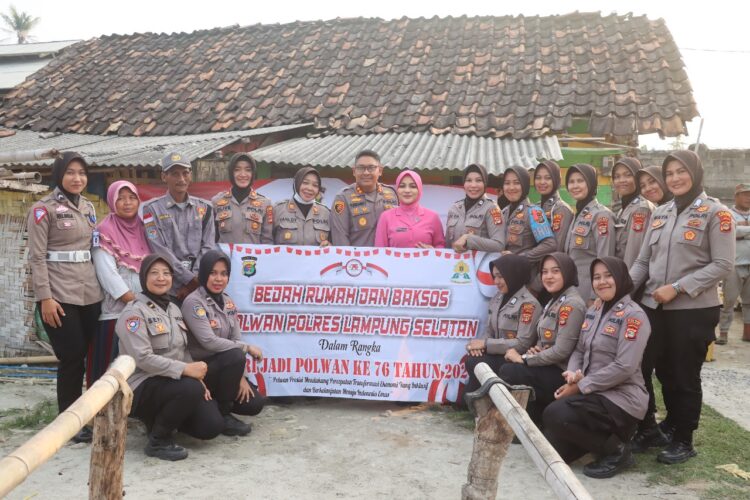 Polres Lampung Selatan Berikan Bantuan Sosial dalam Rangka HUT Polwan ke-76