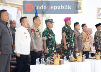 Danyonif 9 Marinir Menghadiri Pengukuhan Paskibraka Kabupaten Pesawaran