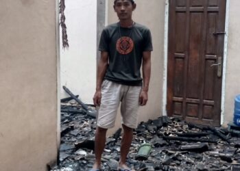Rumah Warga Tanjung Sari di Lahap Sijago Merah