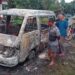 Sebuah Mobil Milik Warga Pulo Jaya Palas Hangus Terbakar