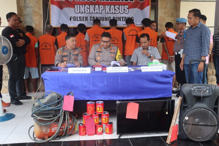 Polsek Tanjung Bintang Tangkap 9 Pelaku kejahatan dalam 10 hari