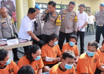 Konferensi Pers Hasil Operasi Tumpas Narkoba Semeru 2024 Polres Nganjuk