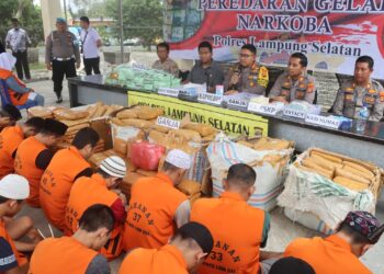 Satresnarkoba Polres Lampung Selatan Berhasil Bongkar Jaringan Narkoba Lintas Provinsi