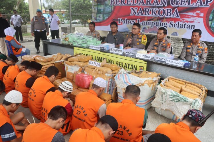 Satresnarkoba Polres Lampung Selatan Berhasil Bongkar Jaringan Narkoba Lintas Provinsi