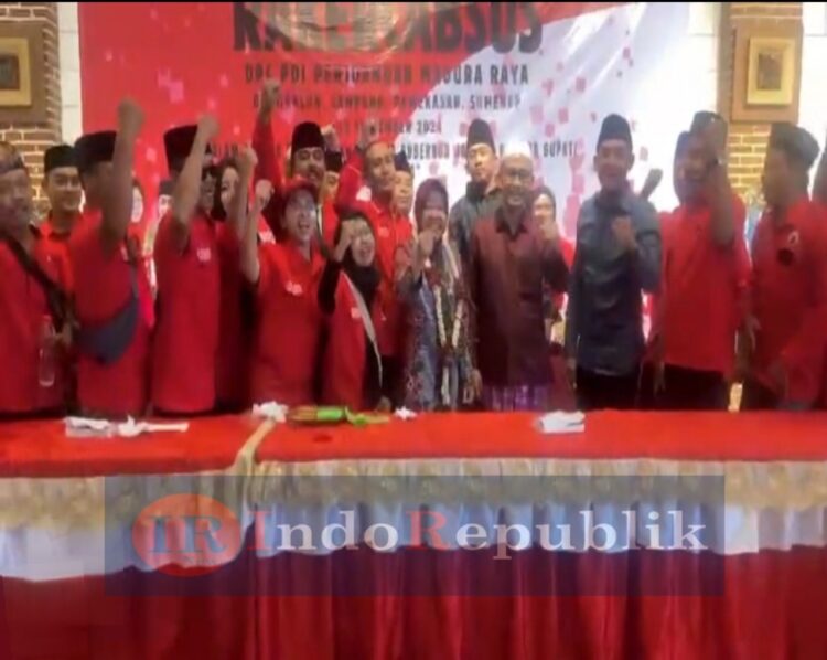 Rakercabsus PDIP se-Madura Dengungkan Paslon MANDAT Menang di Pilkada Sampang