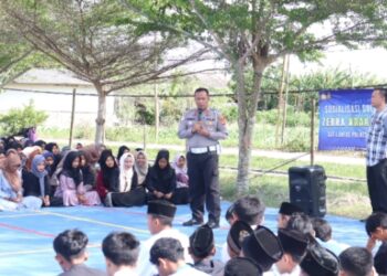 Satlantas Polres Lampung Selatan Gelar Sosialisasi Ops Zebra Krakatau 2024 di SMKN 1 Way Panji