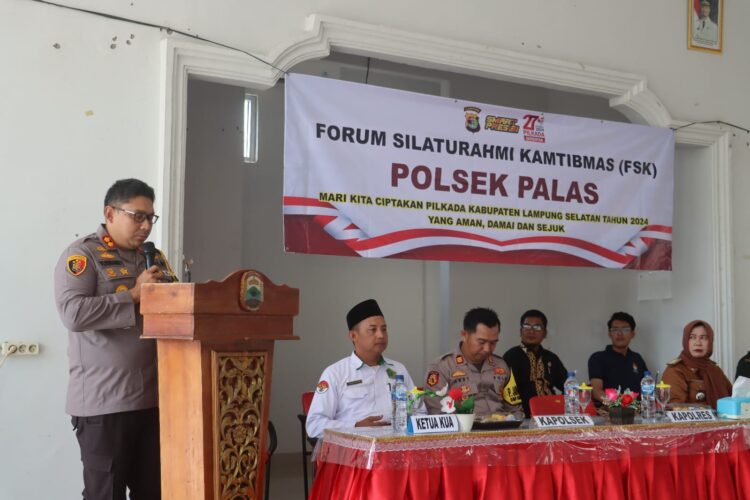 Roadshow Cooling System dan Forum Silaturahmi Kamtibmas Polsek Palas: Jaga Pilkada Lampung Selatan 2024 Aman Damai dan Sejuk