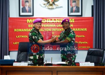 Memorandum Serah Terima Jabatan Danyonif 9 Marinir