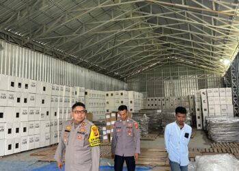Sukseskan Pilkada 2024, Polres Lampung Selatan Pastikan Keamanan Gudang Logistik KPU