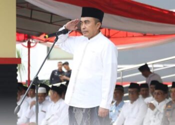Sekda Zen Pimpinan Apel Peringatan Hari Santri Nasional Tingkat Kabupaten Tasikmalaya