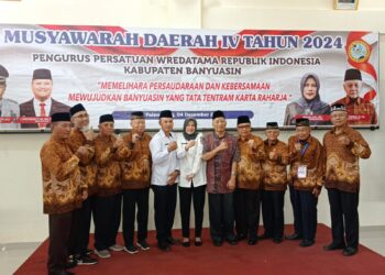 Pembukaan Musyawarah Daerah Pengurus Persatuan Wredatama RI (PWRI) Kabupaten Banyuasin Tahun 2024