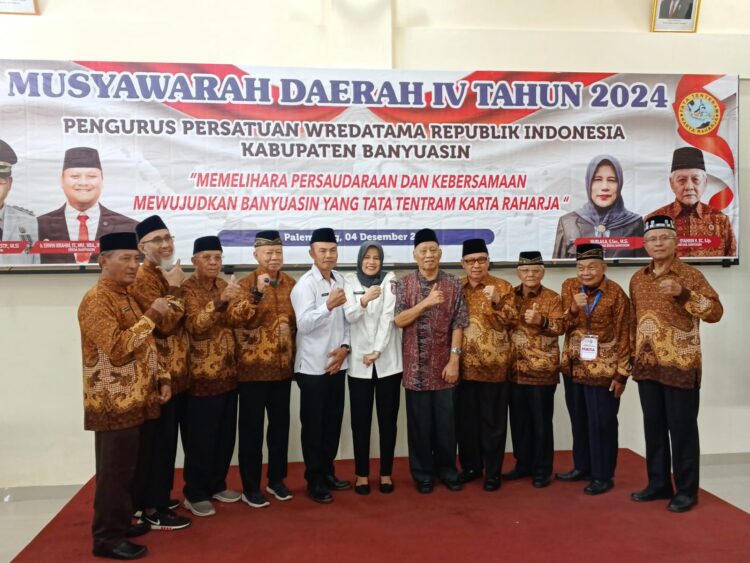 Pembukaan Musyawarah Daerah Pengurus Persatuan Wredatama RI (PWRI) Kabupaten Banyuasin Tahun 2024