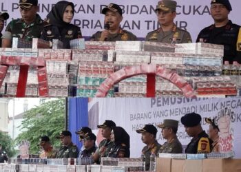 Pemkab Tasikmalaya Musnahkan 4 Juta Batang Rokok Ilegal Dan 72 Liter Miras