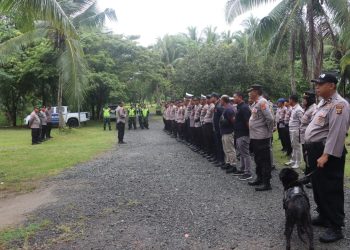 Polres Lampung Selatan Terjunkan 158 Personel Amankan Penetapan Pasangan Bupati dan Wakil Bupati Terpilih