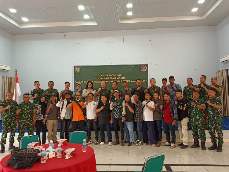 Coffee Morning Kodim 0418/Palembang, Dalam Rangka Silahturahmi Bersama Mitra Awak Media