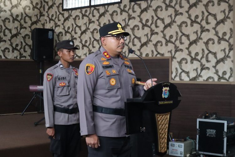 Empat Jabatan Strategis Polres Lampung Selatan Resmi Berganti Dalam Sertijab Dipimpin Kapolres